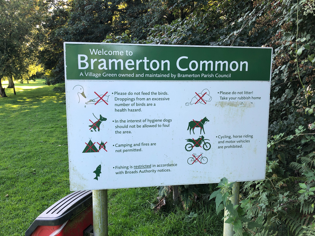 Bramerton Common (Apparently fishing not allowed during the summer)