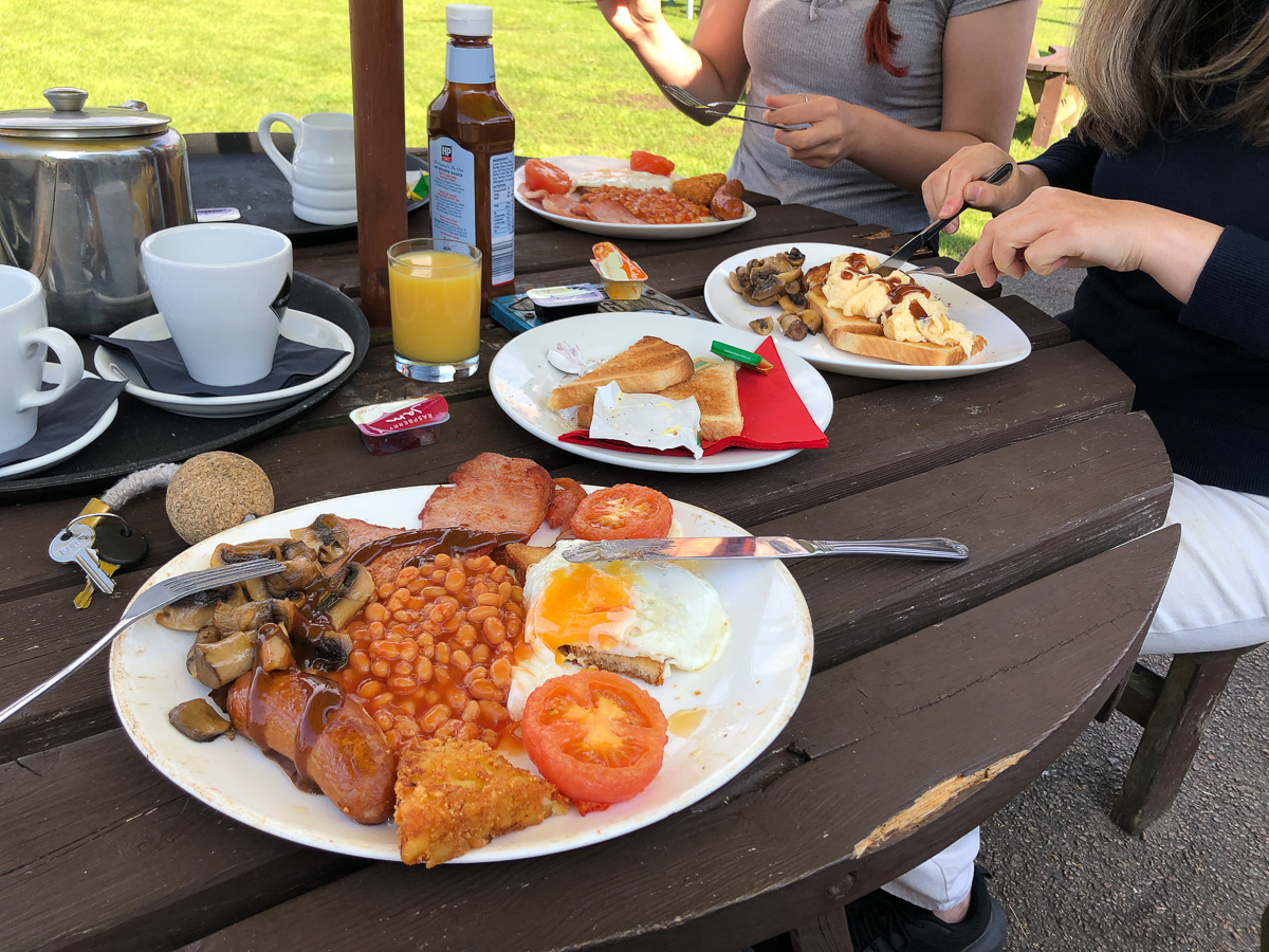 The perfect 'Full English' at The Ferry House - So good I had to start before I could take the photo