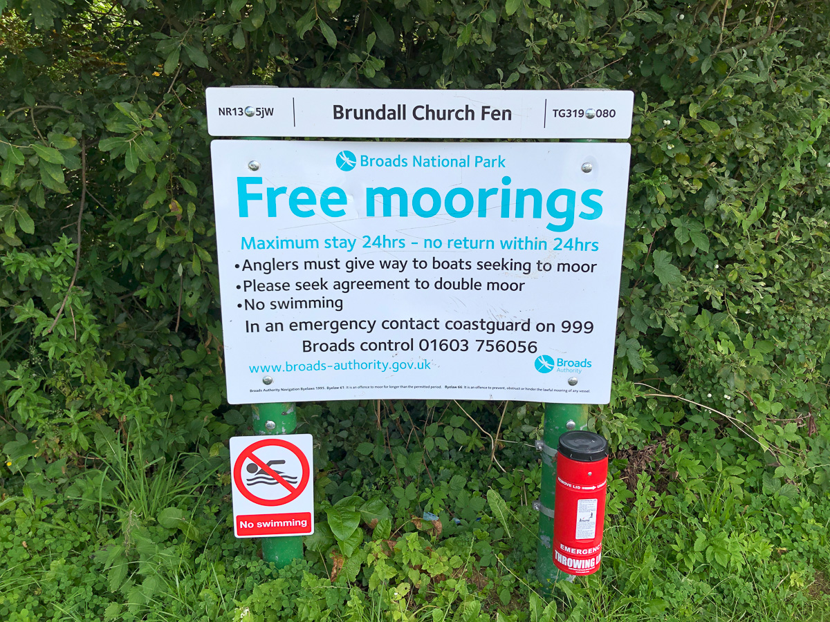 Brundall Church Fen moorings