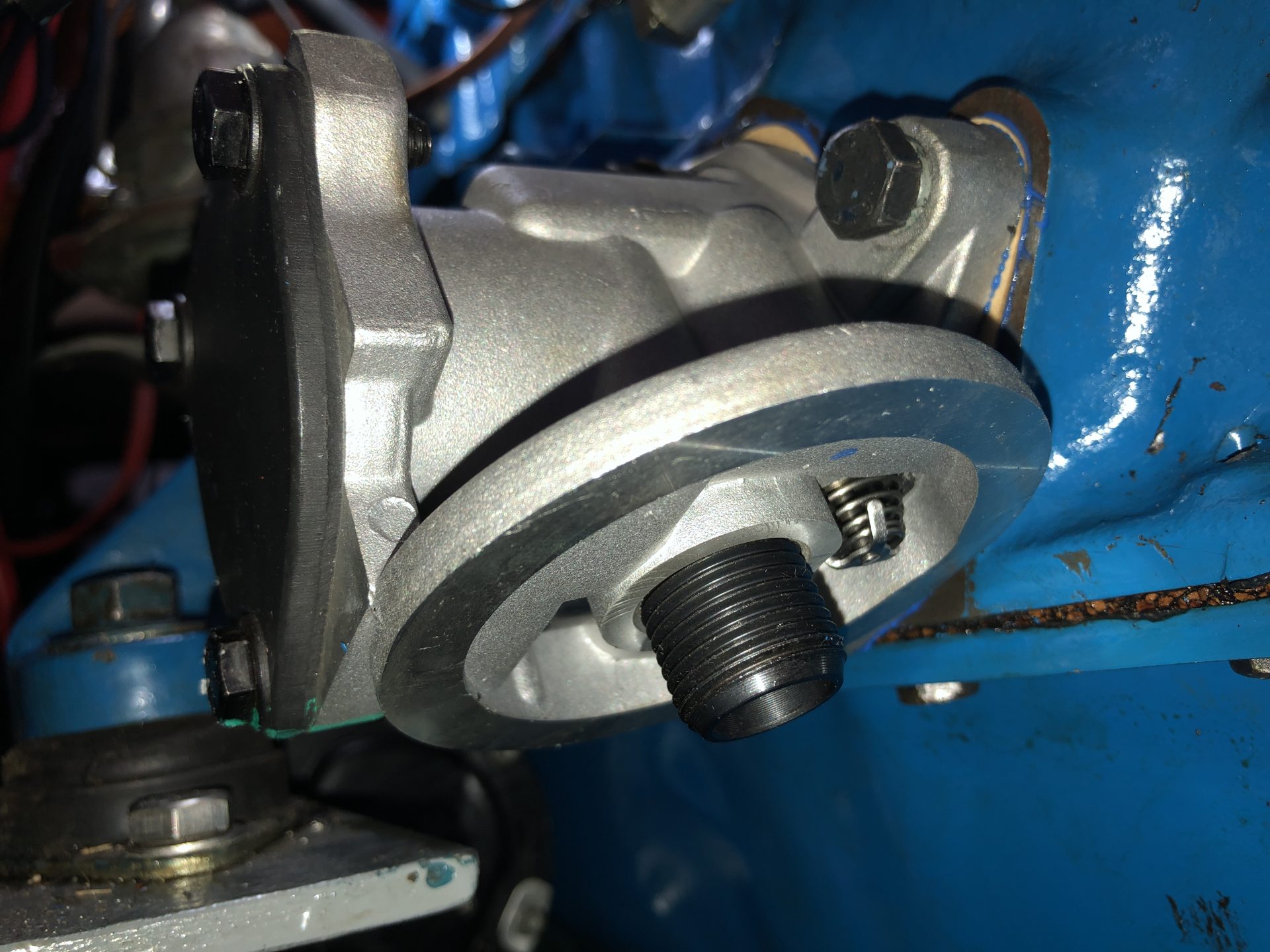 The new oil pump and sin-on filter armature